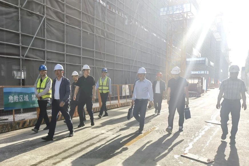 淮北市住建局揚(yáng)塵辦到淮北項(xiàng)目進(jìn)行建筑工地文明施工考核