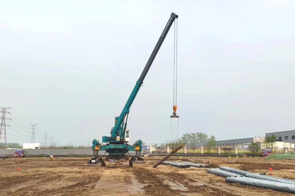 泗陽(yáng)城東污水處理廠改擴(kuò)建工程項(xiàng)目順利完成地基基礎(chǔ)管樁施工